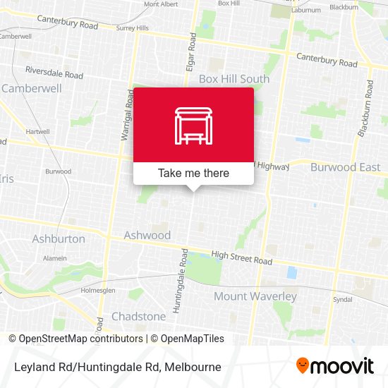 Leyland Rd/Huntingdale Rd map