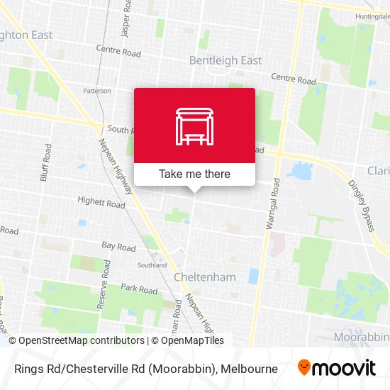 Mapa Rings Rd / Chesterville Rd (Moorabbin)