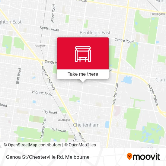 Mapa Genoa St/Chesterville Rd