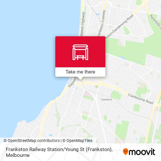 Frankston Railway Station / Young St map