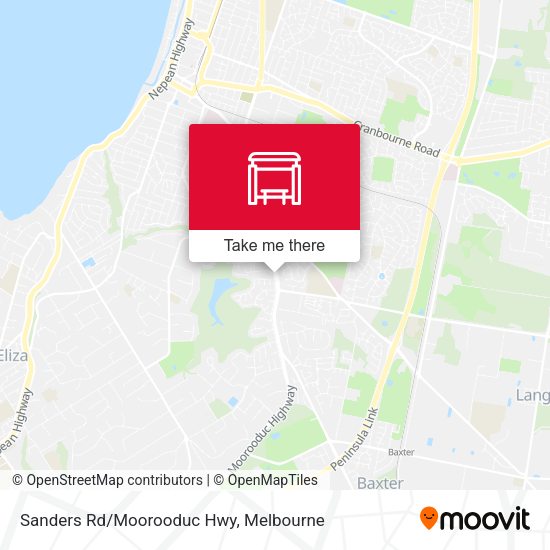 Sanders Rd/Moorooduc Hwy map
