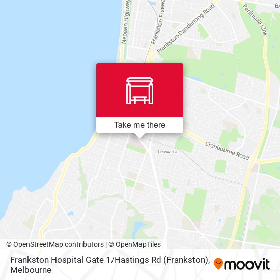 Mapa Frankston Hospital Gate 1 / Hastings Rd