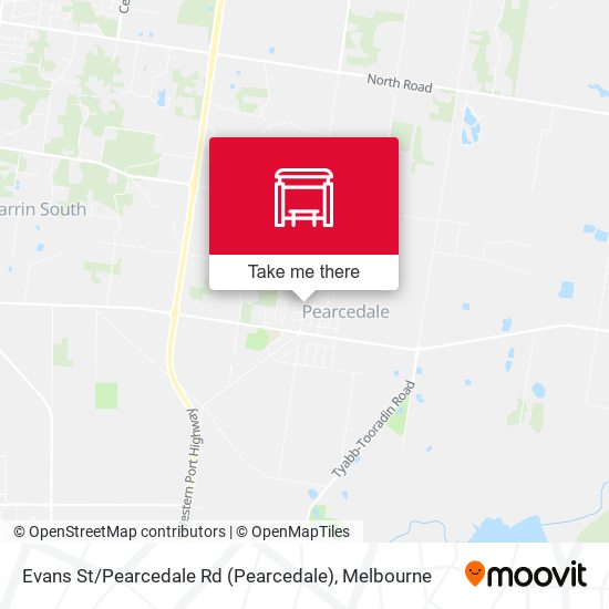 Evans St / Pearcedale Rd map