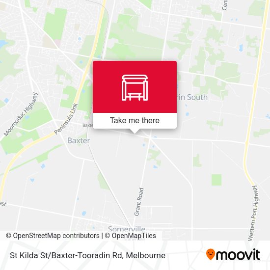 St Kilda St/Baxter-Tooradin Rd map