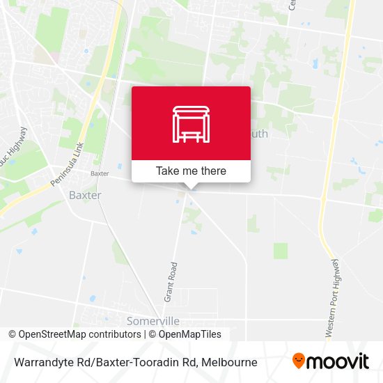Warrandyte Rd / Baxter-Tooradin Rd map
