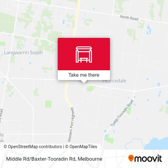 Middle Rd/Baxter-Tooradin Rd map