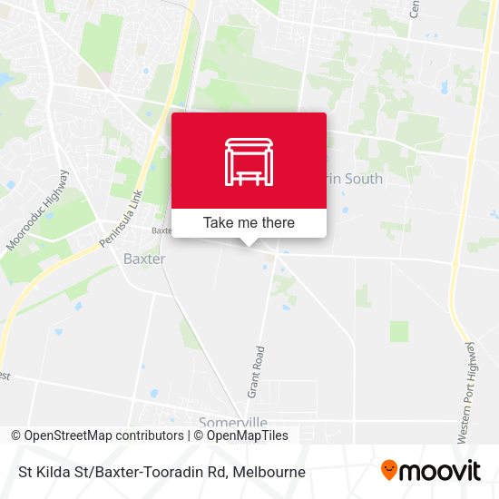 St Kilda St/Baxter-Tooradin Rd map