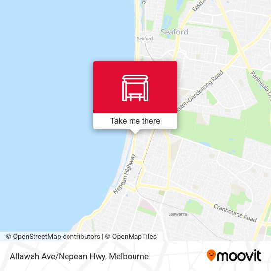 Allawah Ave/Nepean Hwy map