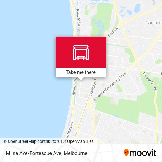 Milne Ave/Fortescue Ave map