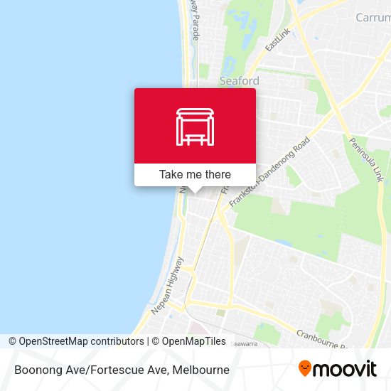 Boonong Ave/Fortescue Ave map
