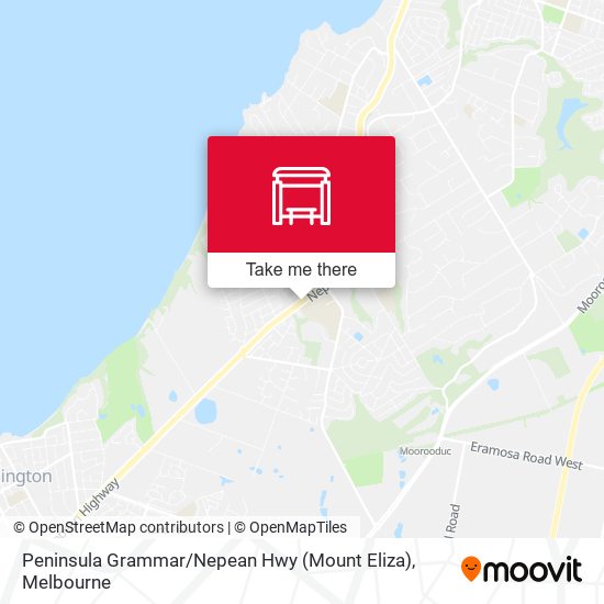 Peninsula Grammar / Nepean Hwy (Mount Eliza) map