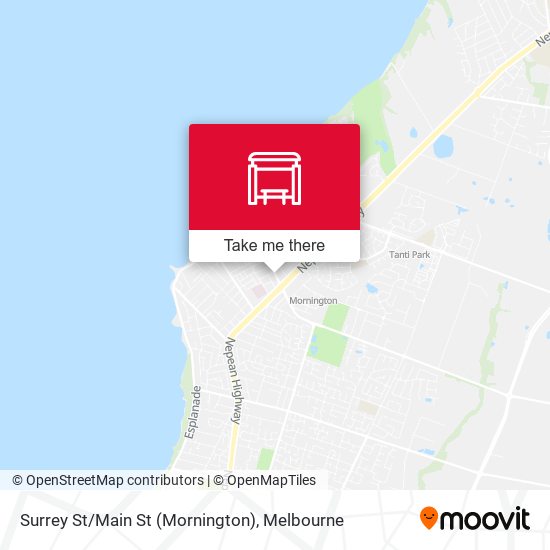 Surrey St/Main St (Mornington) map