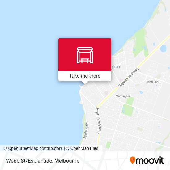 Webb St/Esplanade map