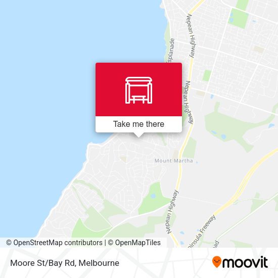 Moore St/Bay Rd map