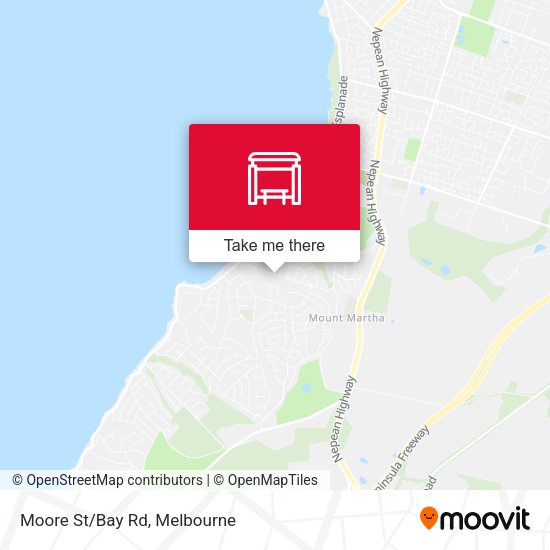 Moore St/Bay Rd map
