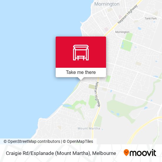 Craigie Rd / Esplanade (Mount Martha) map