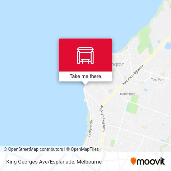 King Georges Ave/Esplanade map