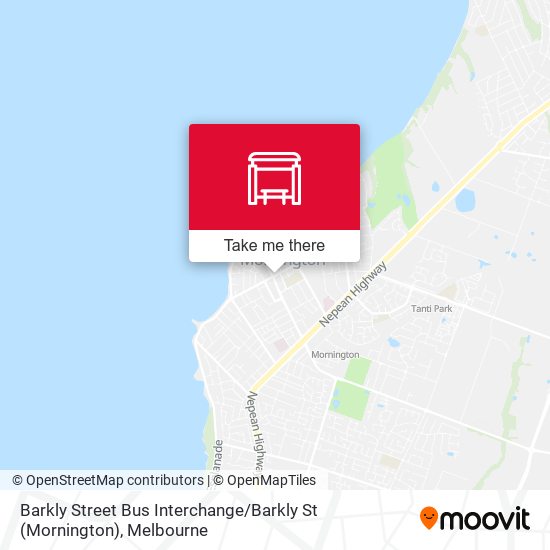 Mapa Barkly Street Bus Interchange / Barkly St (Mornington)