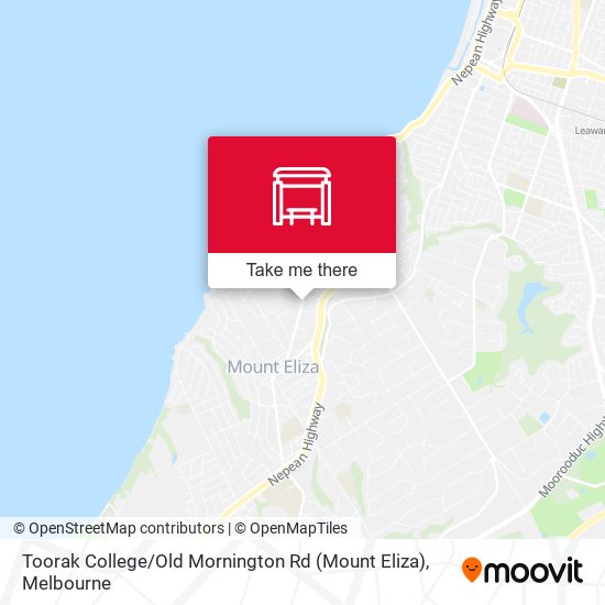 Toorak College / Old Mornington Rd (Mount Eliza) map