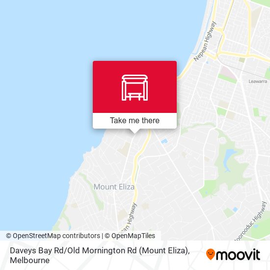 Daveys Bay Rd / Old Mornington Rd (Mount Eliza) map