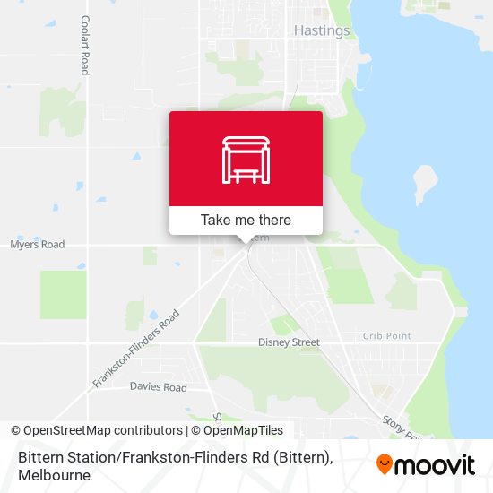 Bittern Station / Frankston-Flinders Rd map