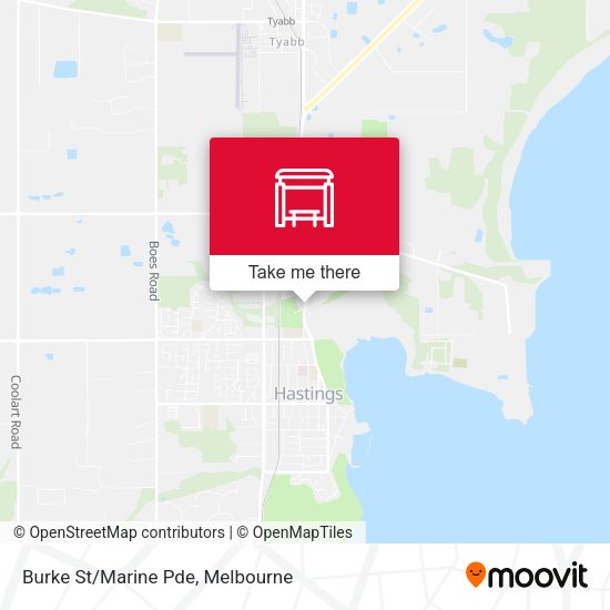 Burke St/Marine Pde map
