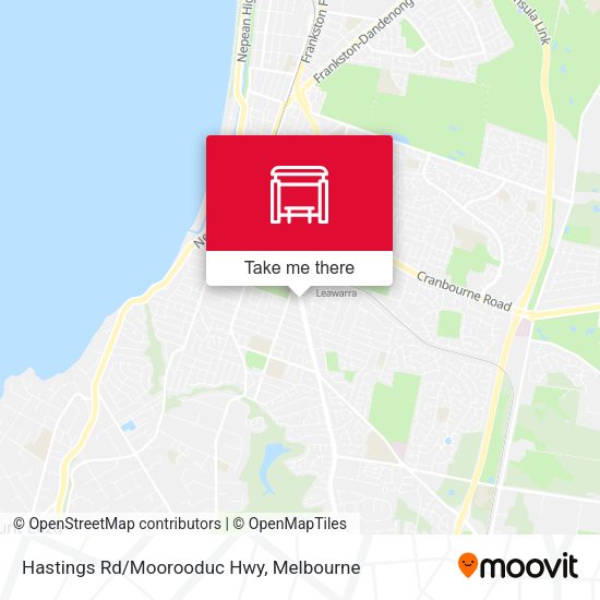 Hastings Rd/Moorooduc Hwy map