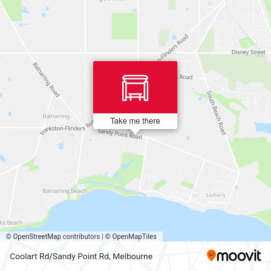 Coolart Rd/Sandy Point Rd map