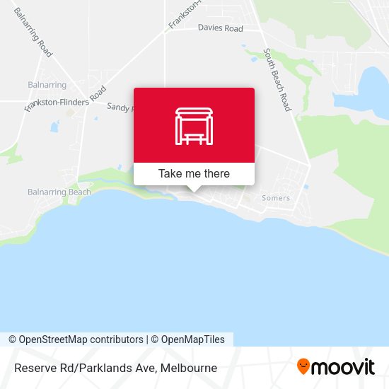 Reserve Rd/Parklands Ave map