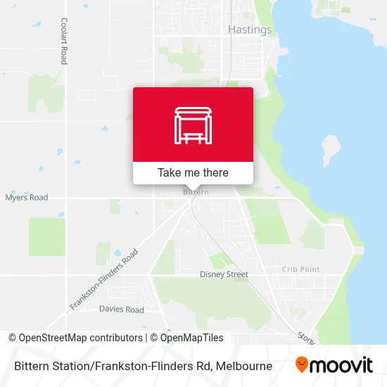 Mapa Bittern Station / Frankston-Flinders Rd