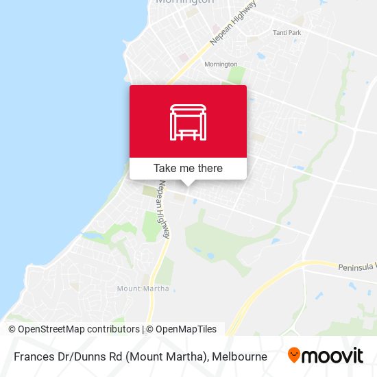 Mapa Frances Dr / Dunns Rd (Mount Martha)