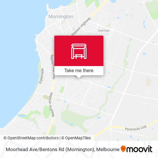 Moorhead Ave / Bentons Rd (Mornington) map