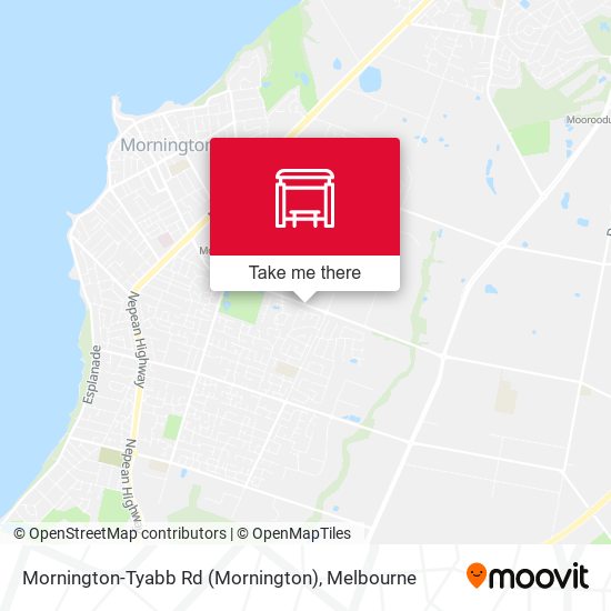 Mornington-Tyabb Rd map