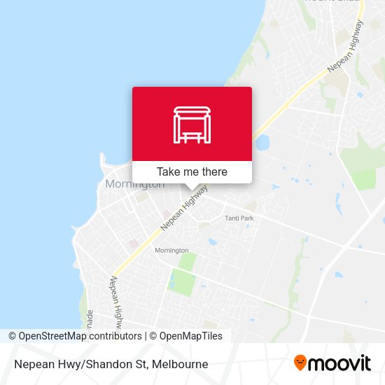Nepean Hwy/Shandon St map