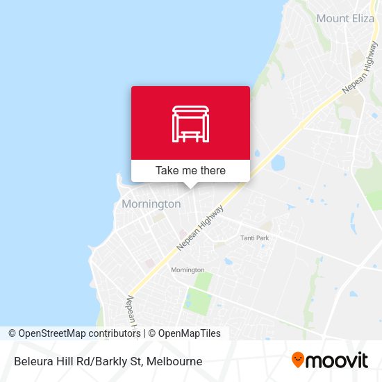 Beleura Hill Rd/Barkly St map