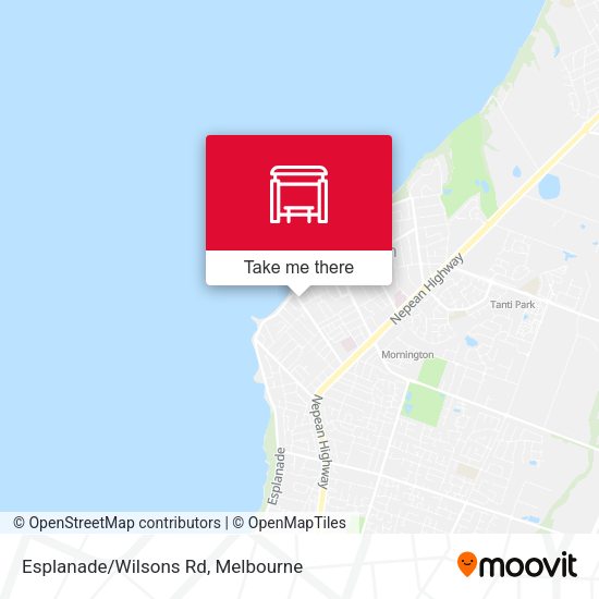 Esplanade/Wilsons Rd map