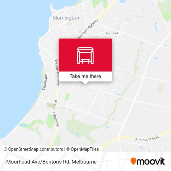 Moorhead Ave/Bentons Rd map
