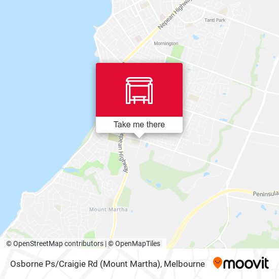 Osborne Ps / Craigie Rd (Mount Martha) map