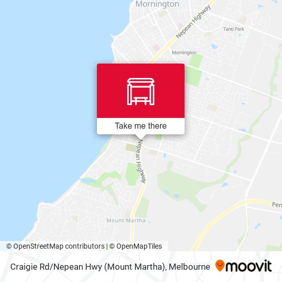 Mapa Craigie Rd / Nepean Hwy (Mount Martha)