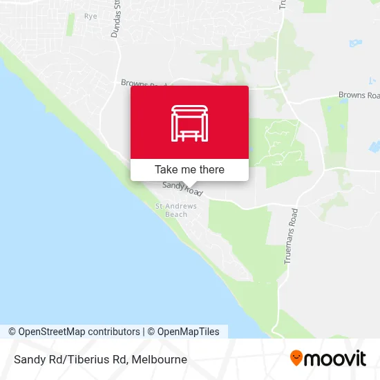 Mapa Sandy Rd/Tiberius Rd