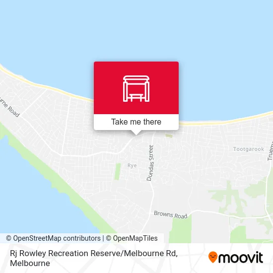 Mapa Rj Rowley Recreation Reserve / Melbourne Rd