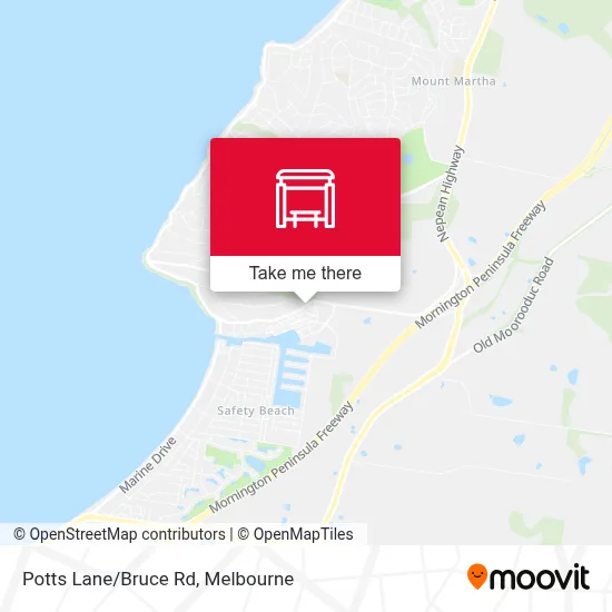 Mapa Potts Lane/Bruce Rd
