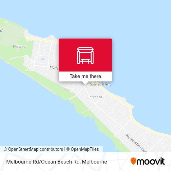 Melbourne Rd/Ocean Beach Rd map