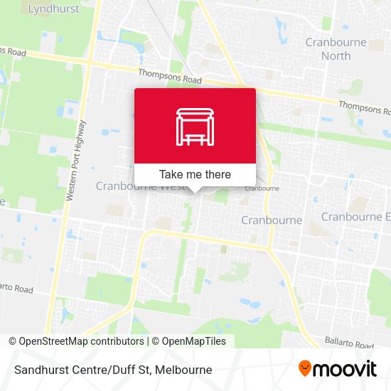 Sandhurst Centre/Duff St map