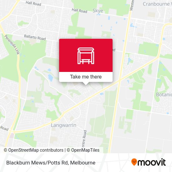 Blackburn Mews/Potts Rd map