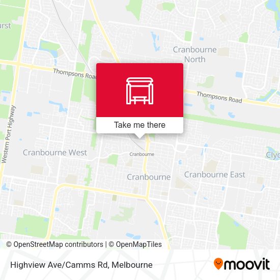 Highview Ave/Camms Rd map