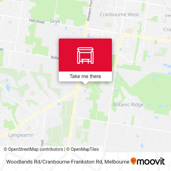 Woodlands Rd / Cranbourne-Frankston Rd map