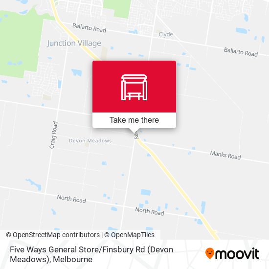Five Ways General Store / Finsbury Rd (Devon Meadows) map