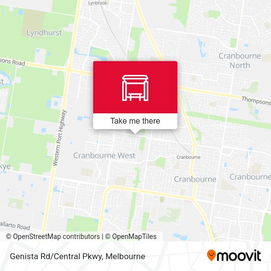 Genista Rd/Central Pkwy map