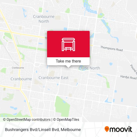 Bushrangers Bvd/Linsell Bvd map